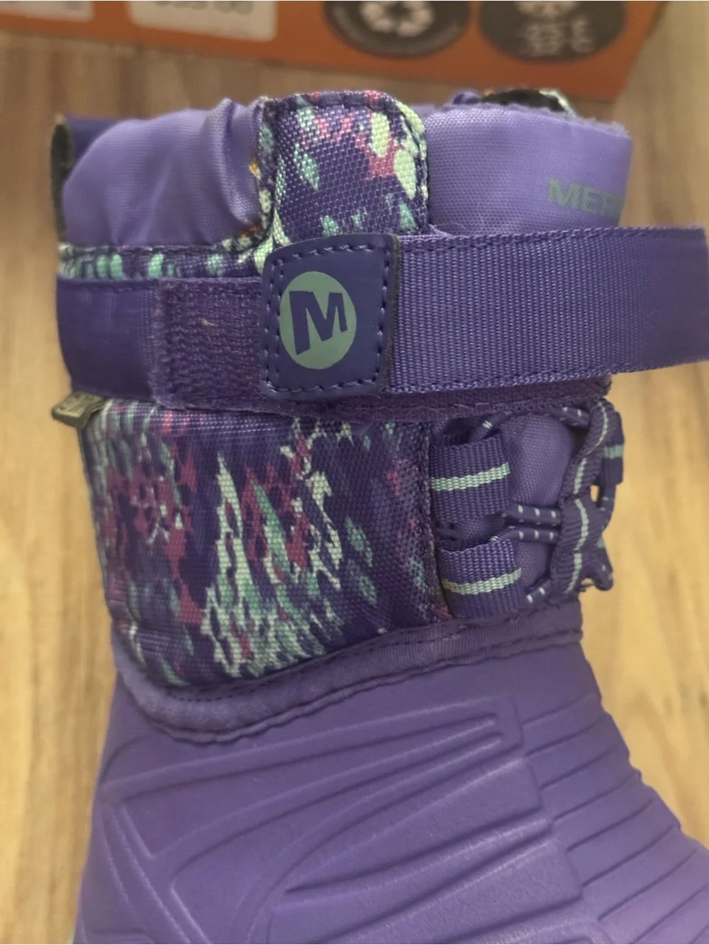 Merrell Kids Purple & Teal Patterned Winter Boots